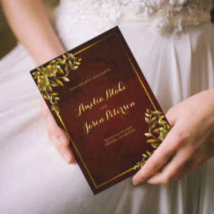 Luxuriöse königliche Goldrahmen-Hochzeitseinladung Einladung