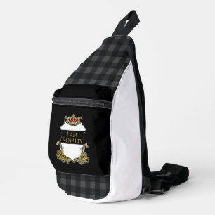 Luxuriöse königliche Kronen-Krestall-Goldschild-Re Crossbody Bag