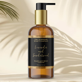 Luxuriöse Kosmetik-Flaschenetikmarke aus schwarzer Rechteckiger Aufkleber