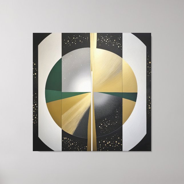 Luxuriöse kosmische Geometrie Leinwanddruck (Vorderseite)