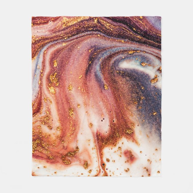 Luxuriöse Kunst im orientalischen Stil. Goldener S Fleecedecke (Vorderseite)