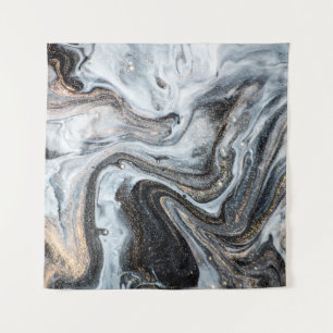 Luxuriöse Kunst im orientalischen Stil. Goldener S Wandteppich