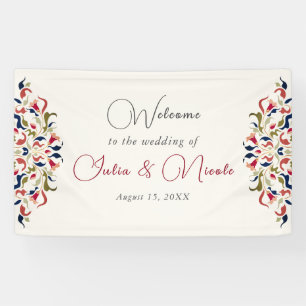 Luxuriöse künstlerische botanische florale Paisley Banner