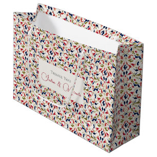Luxuriöse künstlerische botanische florale Paisley Große Geschenktüte