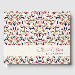 Luxuriöse künstlerische Botanische Paisley Hochzei Gästebuch