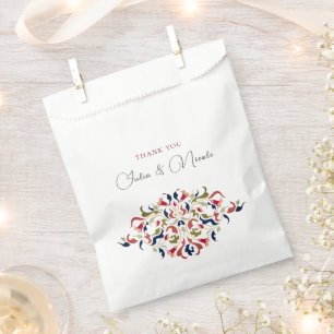 Luxuriöse künstlerische Botanische Paisley Hochzei Geschenktütchen