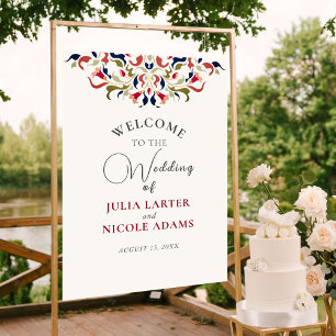 Luxuriöse künstlerische Botanische Paisley Hochzei Poster