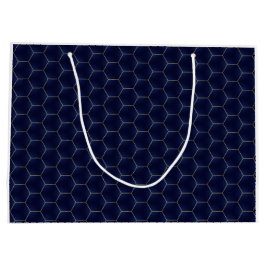 Luxuriöse Lattice Indigogeometrie Große Geschenktüte