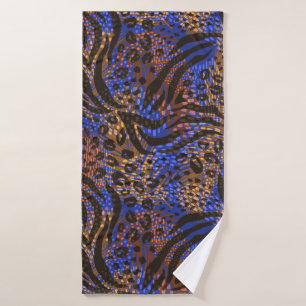 Luxuriöse Leopard- und Zebra-Druckmuster Badehandtuch