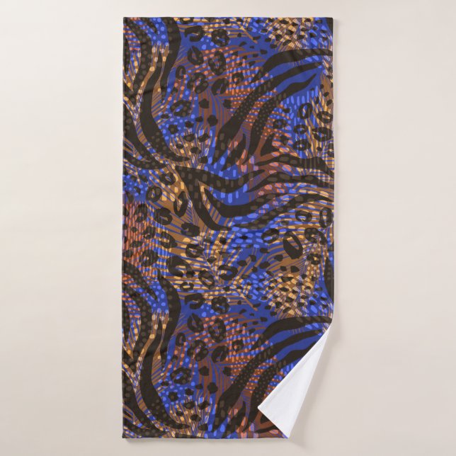 Luxuriöse Leopard- und Zebra-Druckmuster Badehandtuch (Badehandtuch)
