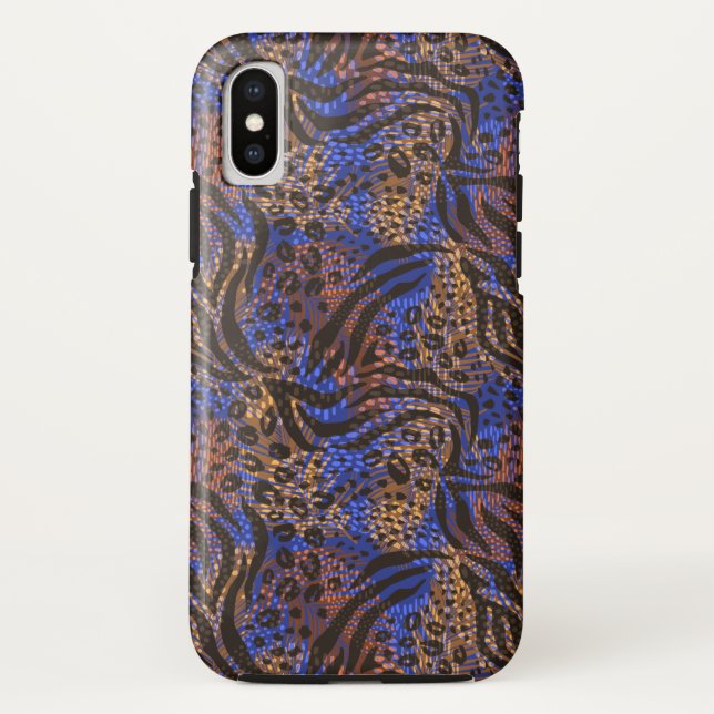 Luxuriöse Leopard- und Zebra-Druckmuster Case-Mate iPhone Hülle (Rückseite)