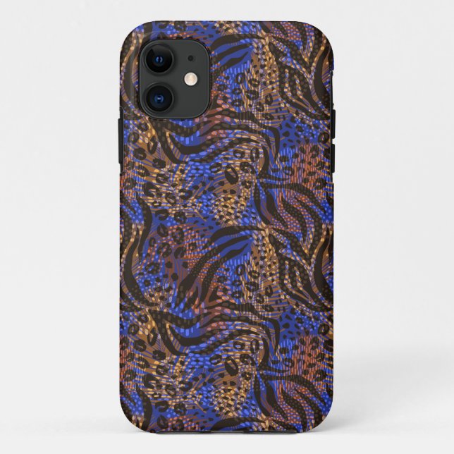 Luxuriöse Leopard- und Zebra-Druckmuster Case-Mate iPhone Hülle (Rückseite)