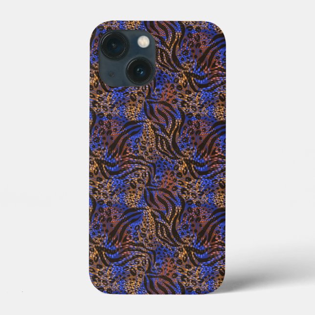 Luxuriöse Leopard- und Zebra-Druckmuster Case-Mate iPhone Hülle (Rückseite)