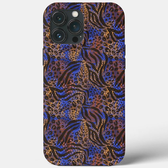 Luxuriöse Leopard- und Zebra-Druckmuster Case-Mate iPhone Hülle (Rückseite)