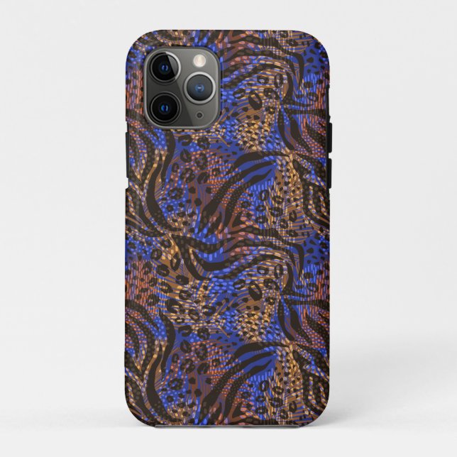 Luxuriöse Leopard- und Zebra-Druckmuster Case-Mate iPhone Hülle (Rückseite)