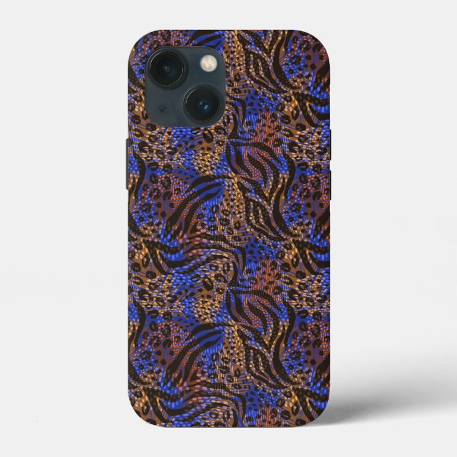 Luxuriöse Leopard- und Zebra-Druckmuster Case-Mate iPhone Hülle (Rückseite)