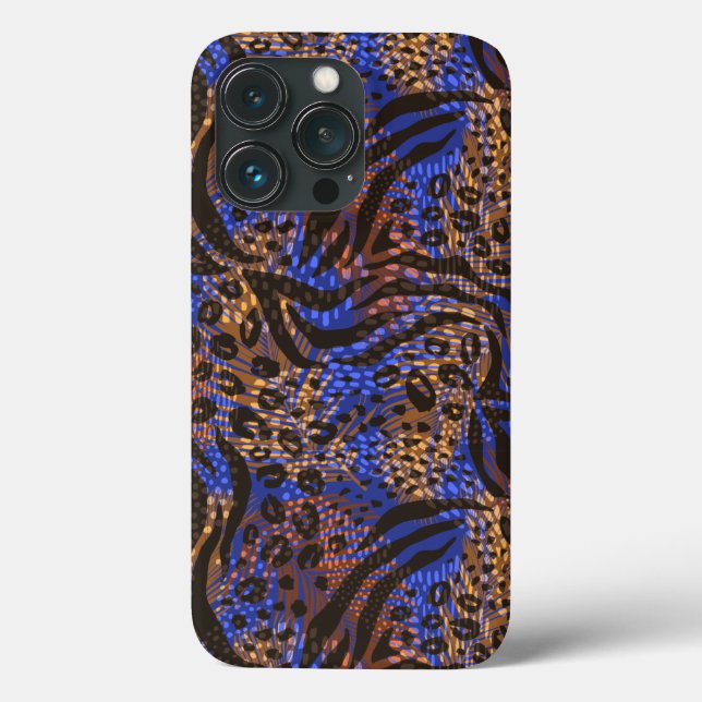 Luxuriöse Leopard- und Zebra-Druckmuster Case-Mate iPhone Hülle (Rückseite)