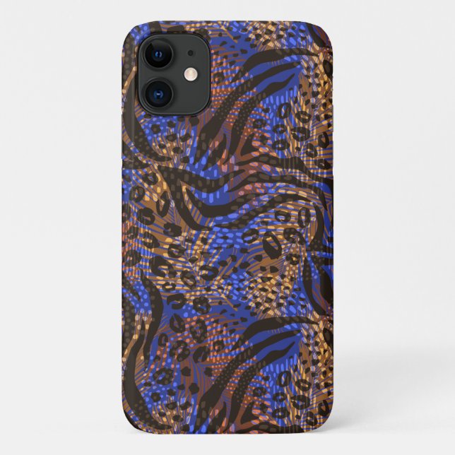 Luxuriöse Leopard- und Zebra-Druckmuster Case-Mate iPhone Hülle (Rückseite)