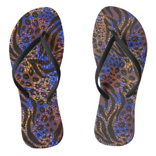 Luxuriöse Leopard- und Zebra-Druckmuster Flip Flops