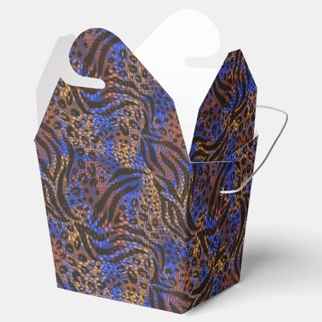 Luxuriöse Leopard- und Zebra-Druckmuster Geschenkschachtel (Geöffnet)