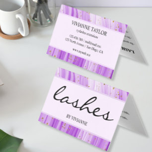 Luxuriöse Lila Lashes Business Card Visitenkarten