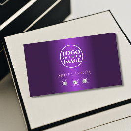 Luxuriöse Lila Rose Gold Sparkle Diamanten mit Log Visitenkarte