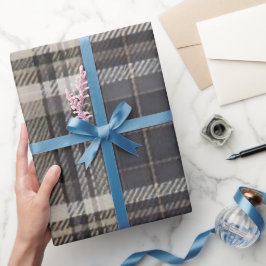 Luxuriöse Männliche Moderne Schottenmuster-Geschen Geschenkpapier