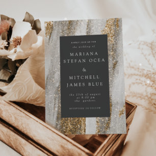 Luxuriöse Marmor Gold blickt weiß und grau Einladung