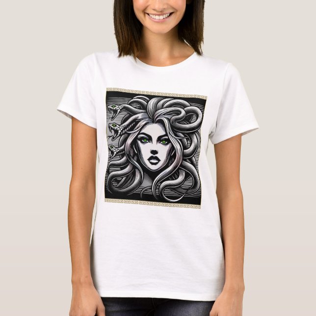 Luxuriöse Medusa Art T-Shirt (Vorderseite)