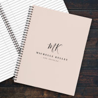 Luxuriöse Minimal Monogram Rosa Chic Stilvoll