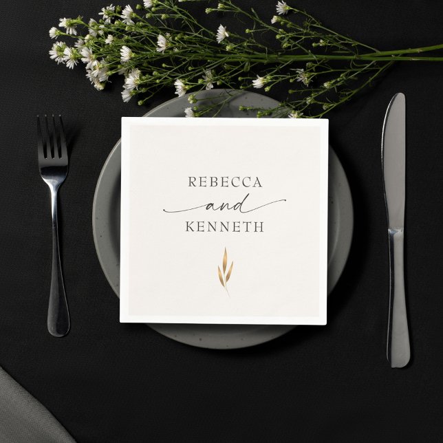 Luxuriöse Minimalistische Hochzeit in Gold Serviette (Von Creator hochgeladen)