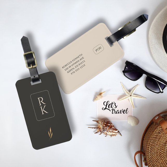 Luxuriöse Minimalistische Monogram Gepäckanhänger (Von Creator hochgeladen)