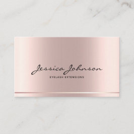 Luxuriöse Minimalistische Rosegold Eyelash Lashes Visitenkarte