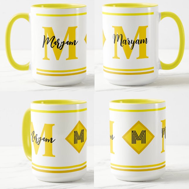 Luxuriöse Mit Monogramm Tasse mit Individuelle Nam (luxury coffee mugs)
