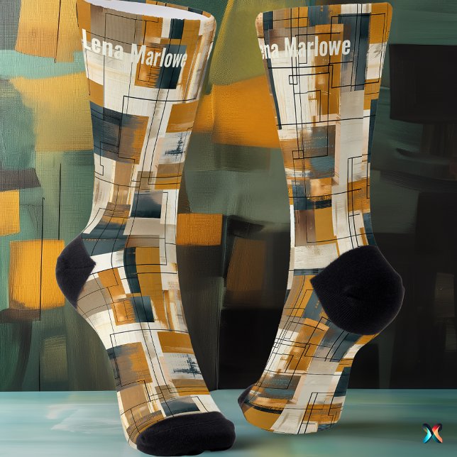 Luxuriöse, moderne Abstrakte Earth-Töne Socken (Von Creator hochgeladen)