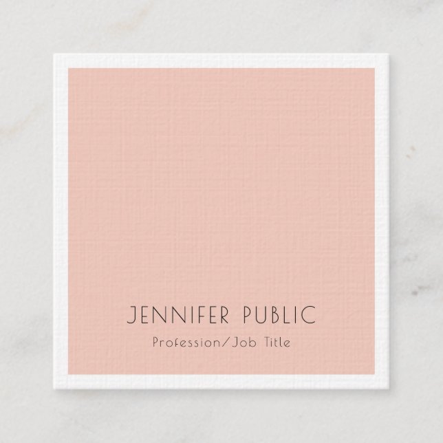 Luxuriöse moderne Elegant Trendy Template Minimali Quadratische Visitenkarte (Vorderseite)