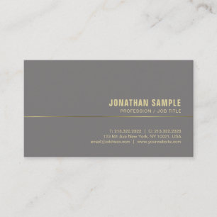 Luxuriöse moderne Gold Elegante einfache Vorlage Visitenkarte