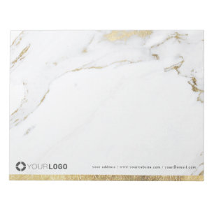 Luxuriöse moderne goldene Marmor-Papeterie Notizblock