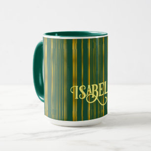 Luxuriöse moderne grüne Gold Textur Kollektion Tasse