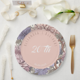 Luxuriöse moderne, klassische Geburtstagsparty mit Pappteller