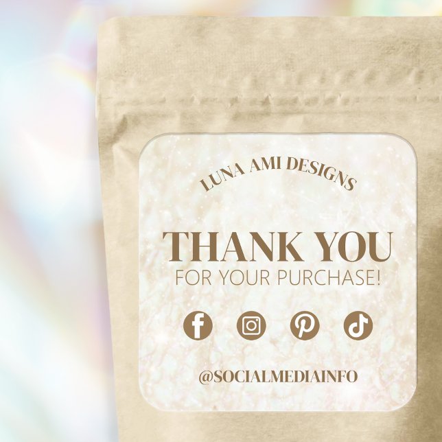 Luxuriöse moderne Trendy Elegant Einfach Vielen Da Quadratischer Aufkleber (Von Creator hochgeladen)