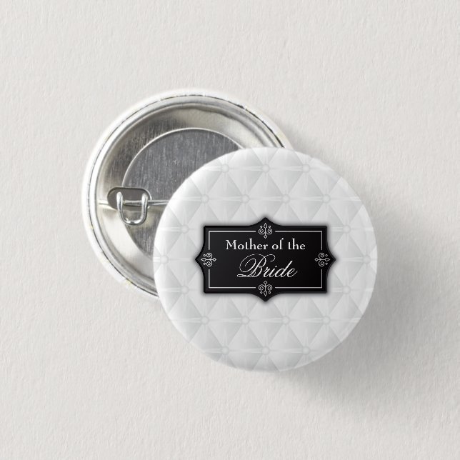 Luxuriöse Mutter des Bride Wedding Button Button (Vorne & Hinten)