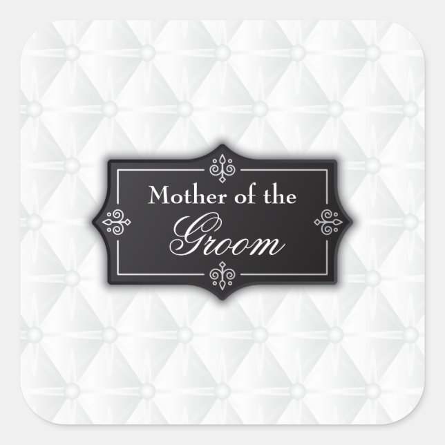 Luxuriöse Mutter des Groom Wedding Sticker Siegel (Vorderseite)