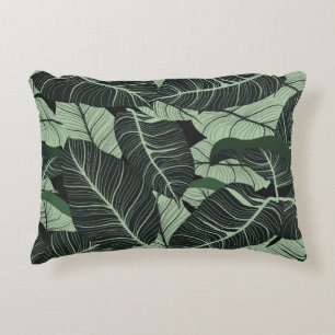 Luxuriöse Natur verlasse Hintergrund. Blumenmuster Dekokissen