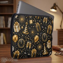 Luxuriöse Neujahrsfeier Muster Laptopschutzhülle
