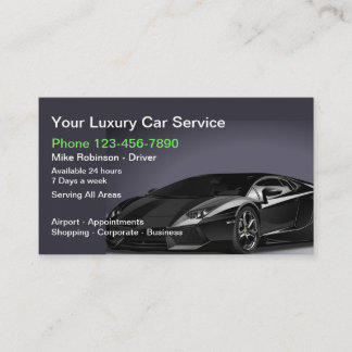 Luxuriöse ÖPNV Taxi Service Business Visitenkarte