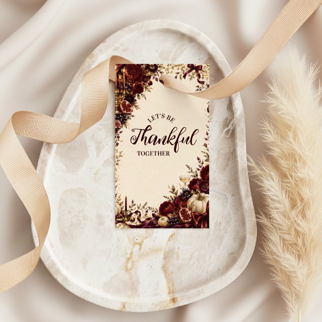 Luxuriöse opulente Thanksgiving Soirée Geschenkanhänger (Von Creator hochgeladen)