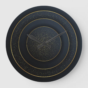 Luxuriöse Papier schneiden: Golden Gradient. Große Wanduhr