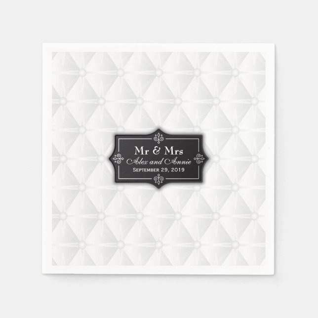 Luxuriöse Personalisierte Hochzeit | Napkin Serviette (Vorderseite)