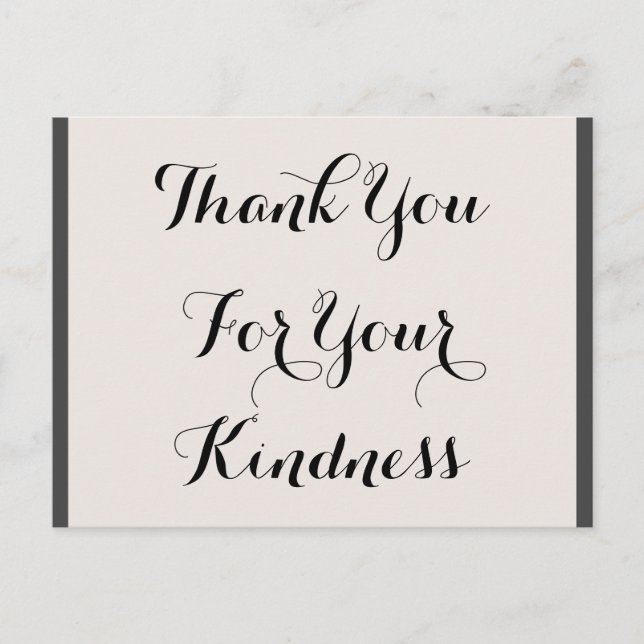 Luxuriöse Postkarte "Vielen Dank für Ihre Freundli (Vorderseite)